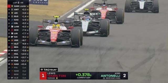 F1中国站多车手退赛 汉密尔顿一度领跑遭安东内