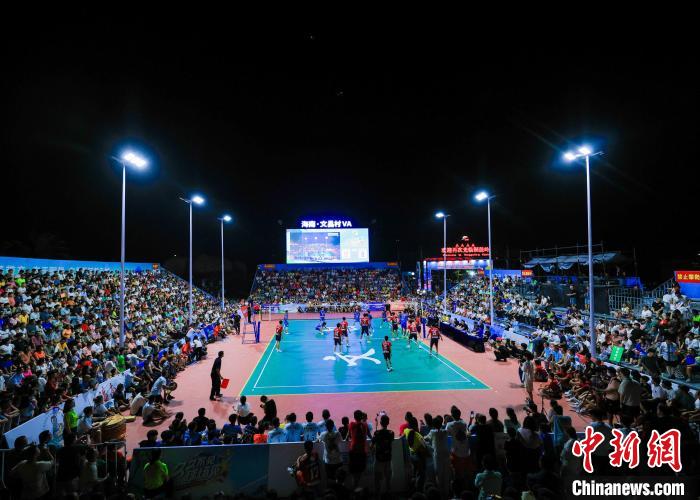 海南乡镇排球联赛开幕 32支队伍角逐68场对决